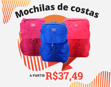 mochilas de costas juvenil e infantil baratas promocao volta as aulas a partir de R$37,49