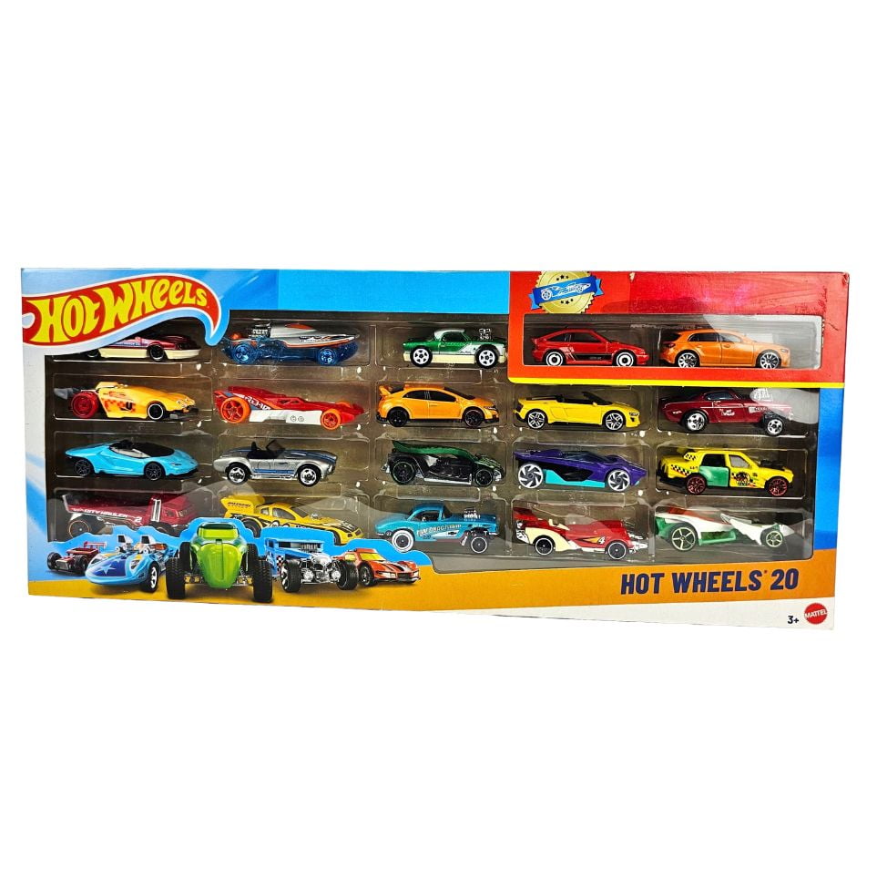 Pacote com 20 Carrinhos Hot Wheels Mattel Sortidos Caixa H7045