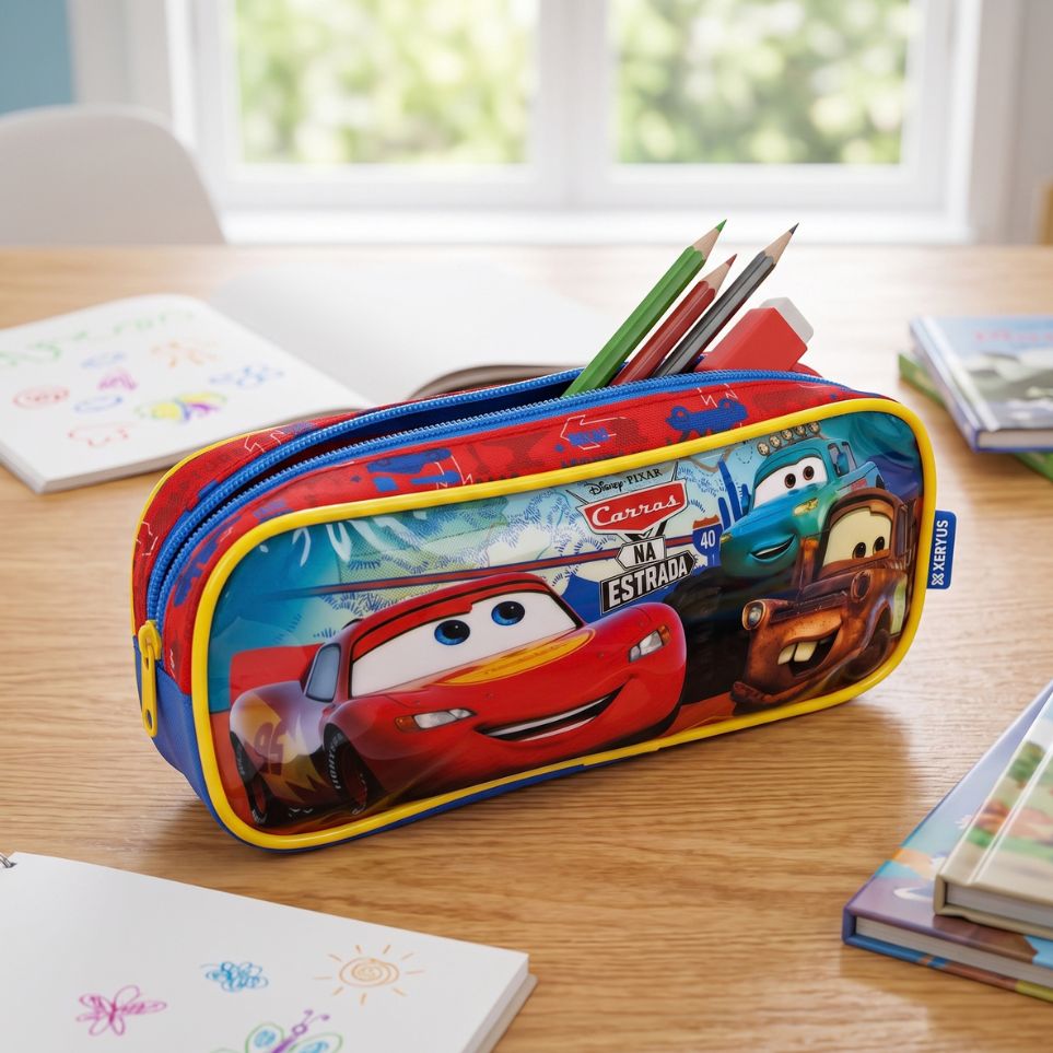 Estojo Escolar Infantil Carros Disney Na Estrada Xeryus 11635