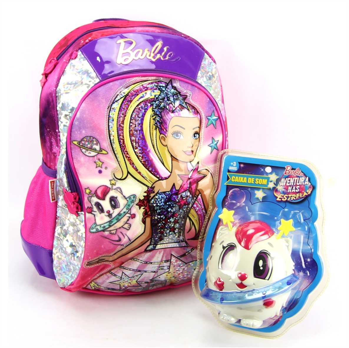 Mochila Barbie com Caixa de Som Sestini 064739-08