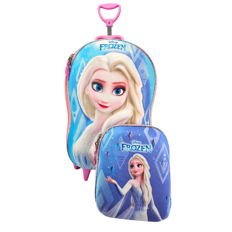 Mochila de Rodas Frozen Elza 3D Com Lancheira Maxtoy 3855EM22