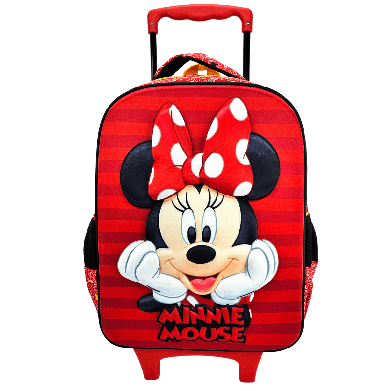 Mochila de Rodas Minnie Disney 3D Xeryus 11450 Vermelho Escolar