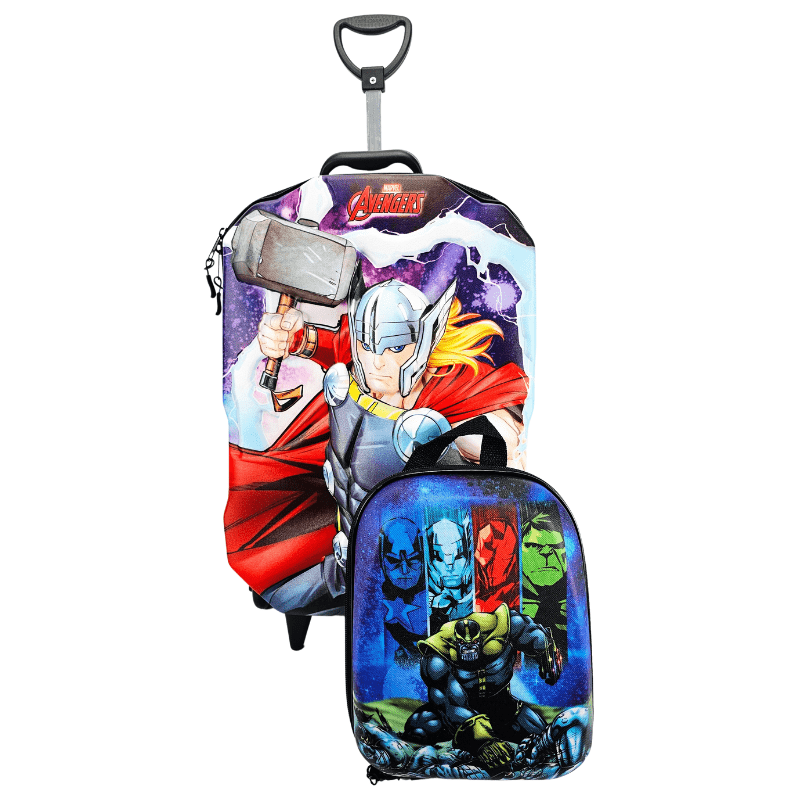 Mochila De Rodas Thor Vingadores 3D E Lancheira Maxtoy 3850FM23