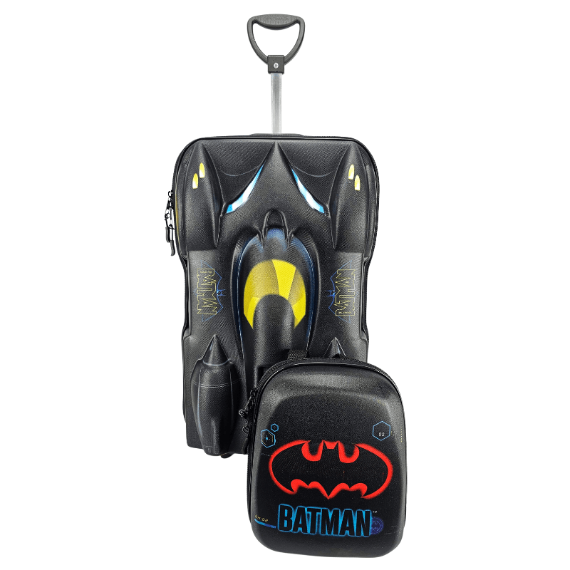 Mochila De Rodinha Batman Beware 3D Lancheira Maxtoy 2805am19