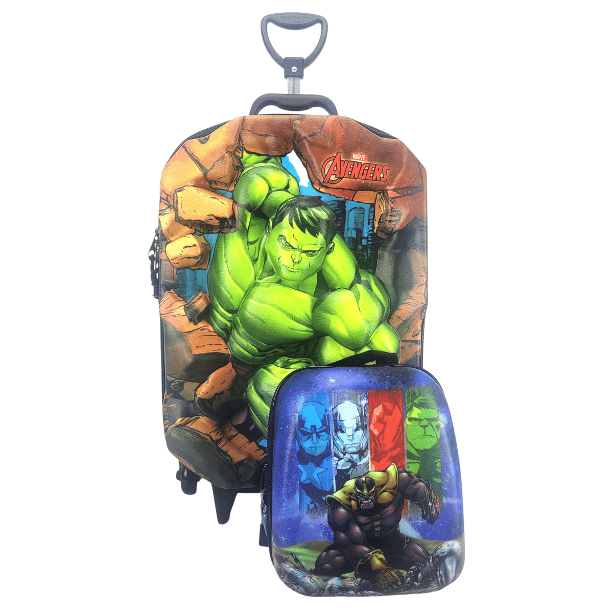 Mochilete Hulk Vingadores 3D com Lancheira Maxtoy 3850CM22