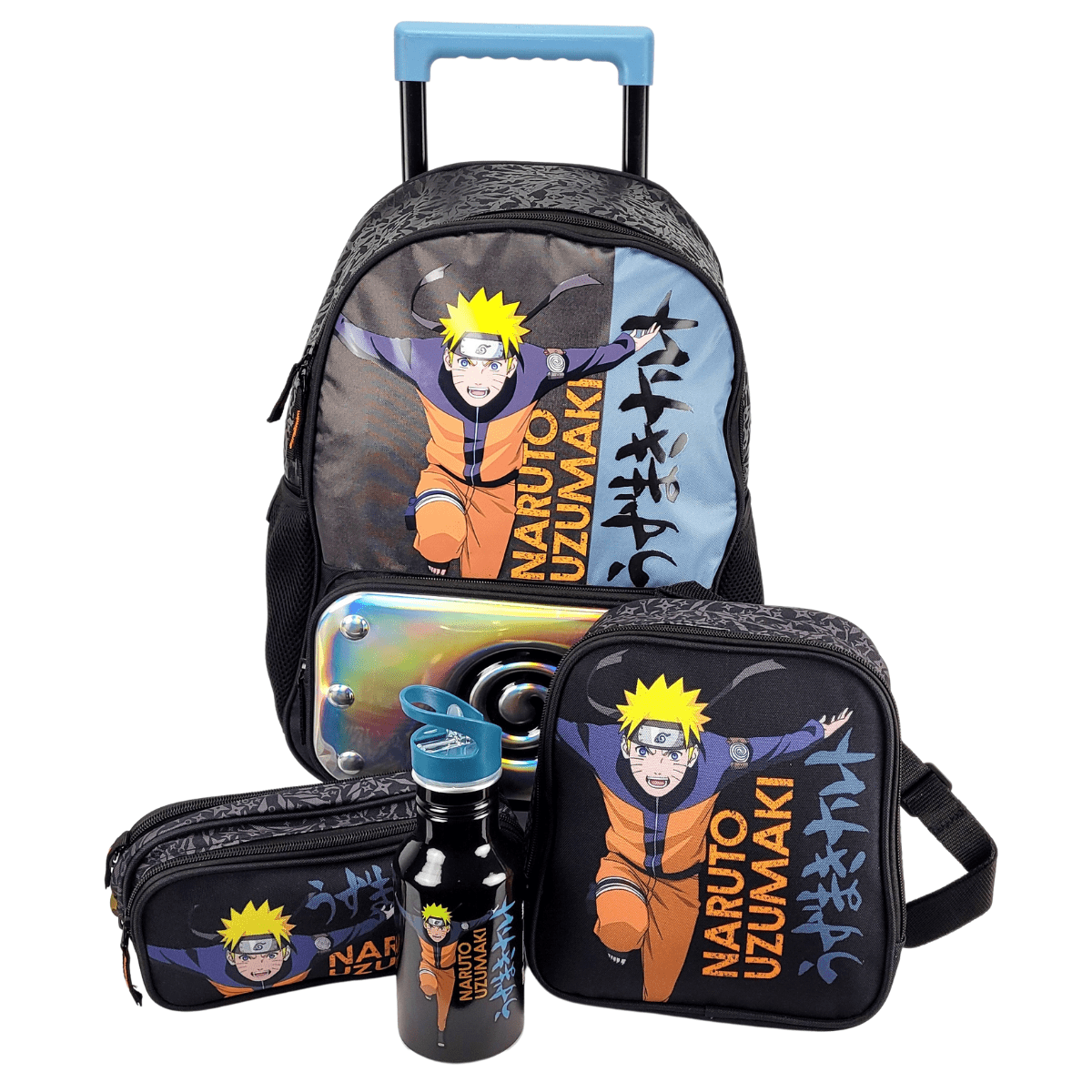 Mochilete Naruto com Lancheira Estojo e Garrafa Pacific 978B01