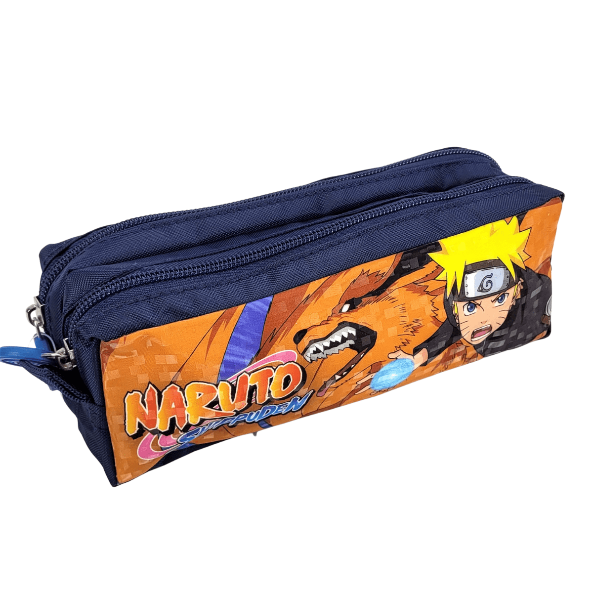 Kit mochila e estojo grande padrão escolar Naruto simbolo folha e