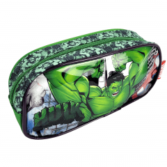 Mochila Hulk Vingadores Costas com Estojo Luxcel Verde