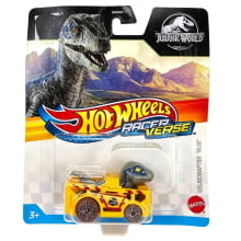Carrinho Hot Wheels RacerVerse Jurassic World Velociraptor Blue Mattel