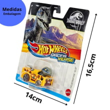 Carrinho Hot Wheels RacerVerse Jurassic World Velociraptor Blue Mattel