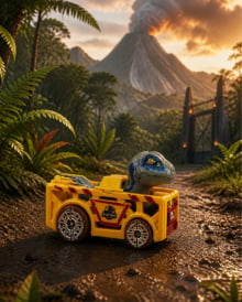 Carrinho Hot Wheels RacerVerse Jurassic World Velociraptor Blue Mattel