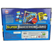 Jogo de Tabuleiro Super Banco Imobiliário Estrela com Máquina de Cartão