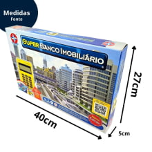 Jogo de Tabuleiro Super Banco Imobiliário Estrela com Máquina de Cartão