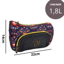 Estojo Necessaire Capricho Floral Escolar 100 Pens DMW