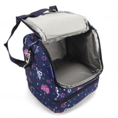 Lancheira Cooler Capricho Floral DMW 11874 Azul