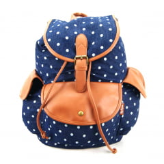 Mochila Com Tampa Up4you Bolinhas Luxcel MS45461UP