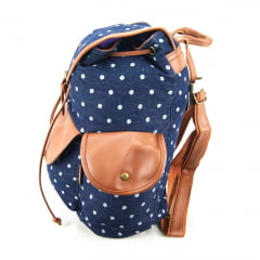 Mochila Com Tampa Up4you Bolinhas Luxcel MS45461UP