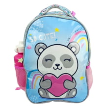 Kit Mochila Escolar Infantil Ursinho 5 Peças com Lancheira Térmica Seanite MI41382