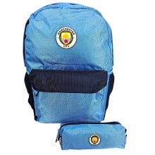 Kit Mochila Manchester City Oficial + Estojo Escolar Urbana Xeryus 14071