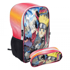 Mochila Boruto Costas com Estojo Luxcel IS38111BR-VM