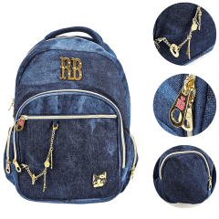 Mochila de Costas Rebecca Bonbon Jeans Azul RB2088