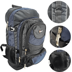 Mochila de Costas Trabalho Faculdade Grande Enoque EN118 Poli Biker Azul