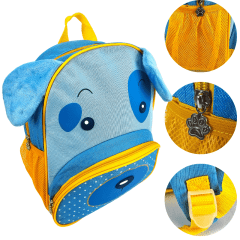 Mochila Infantil Costas Clio Pets Cachorro Pequeno CP2643D Azul