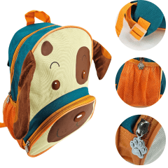 Mochila Infantil Costas Clio Pets Cachorro Pequeno CP2643D Verde