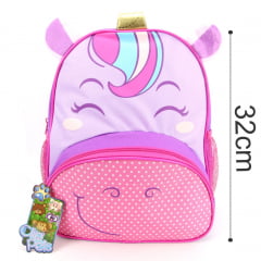 Mochila Infantil Costas Clio Pets Unicórnio Purple CP9238P