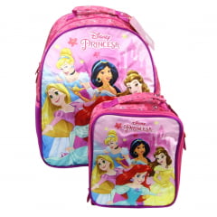 Mochila Infantil Princesas Disney com Lancheira Xeryus 11092