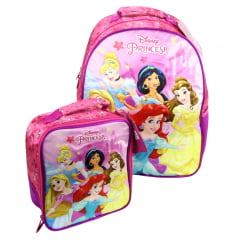 Mochila Infantil Princesas Disney com Lancheira Xeryus 11092