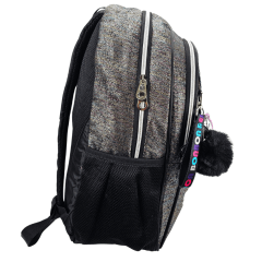 Mochila Rebecca Bonbon Fashion Preta RB3120 Clio Escolar