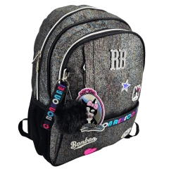 Mochila Rebecca Bonbon Fashion Preta RB3120 Clio Escolar