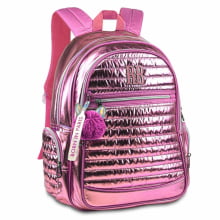 Mochila Rebecca Bonbon Metalizada Rosa para Notebook Clio