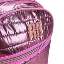 Mochila Rebecca Bonbon Metalizada Rosa para Notebook Clio