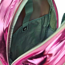 Mochila Rebecca Bonbon Metalizada Rosa para Notebook Clio