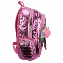 Mochila Rebecca Bonbon Metalizada Rosa para Notebook Clio