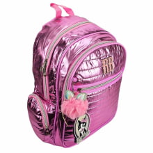 Mochila Rebecca Bonbon Metalizada Rosa para Notebook Clio
