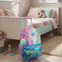 Mochila de Rodinha Sereia Mermaid Emoji Pacific - Ref 979B01