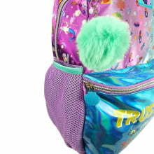 Mochila de Rodinha Sereia Mermaid Emoji Pacific com Pompom