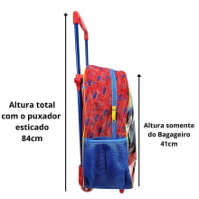 Kit Escolar Mochila de Rodinha Carros Disney com Lancheira Térmica e Estojo Xeryus 11630