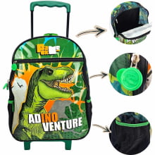 Kit Mochila de Rodinha Dinossauro T-Rex com Lancheira e Estojo - Pacific