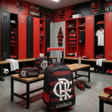 Kit Mochila de Rodinha Flamengo com Lancheira e Estojo Duplo Xeryus 16350