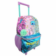 Kit Mochila de Rodinha Sereia Mermaid Emoji com Lancheira Térmica Pacific