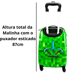 Malinha de Bordo 360º Escolar Minecraft Sestini 066091-00 Verde