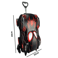 Mochila De Rodas Aranha Miles Morales 3D E Lancheira Maxtoy 3800bm23