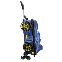 Mochila de Rodas Batwheels Batman Batmóvel 3D Com Lancheira Maxtoy 2810am23