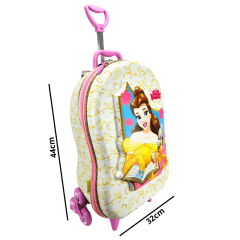 Mochila de Rodas Bela E A Fera 3D Com Lancheira Maxtoy 3855GM22