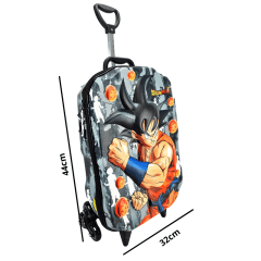 Mochila De Rodas Dragon Ball Goku 3D E Lancheira Maxtoy 2986AM20