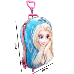 Mochila de Rodas Frozen Elza 3D Com Lancheira Maxtoy 3855EM22